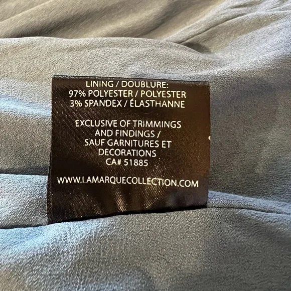 LAMARQUE Donna Blue Leather Moto Biker Jacket size Medium - Picture 11 of 11